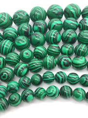 6 8 10mm Green Malachite Stone Beads DIY Bracelet Necklace