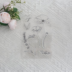 Lotus Flower DIY Decorative Cartoon Transparent Stamp