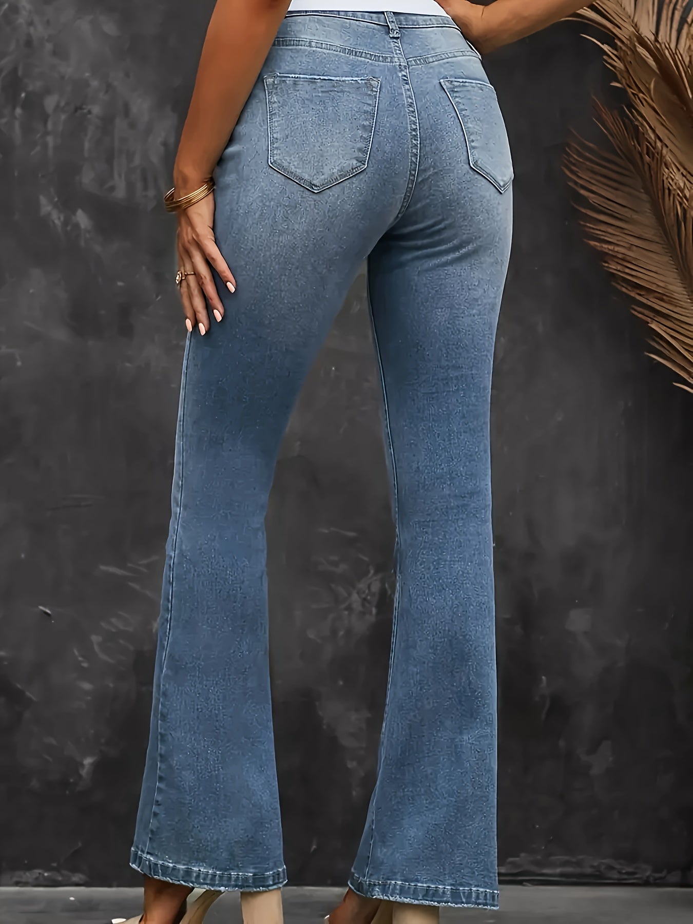  High Rise High Stretch Flared Leg Jeans