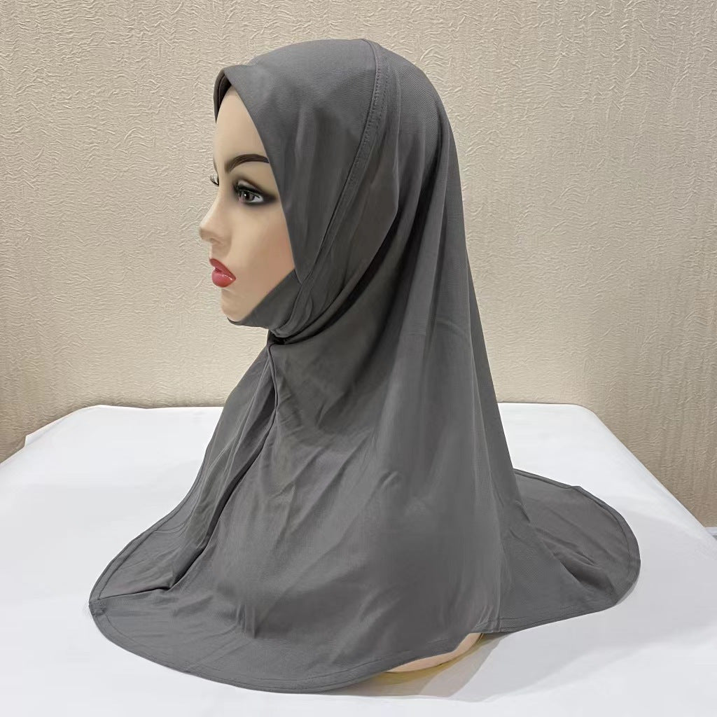 Girls Plain Soft Arab Hijab For 3 8Years Old