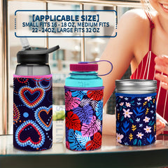 3pcs Neoprene Cup Sleeve w/Handle Reusable Insulator for 16-32oz Cups