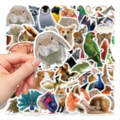 50pcs Cartoon Animal Stickers Phone Case DIY Decoration