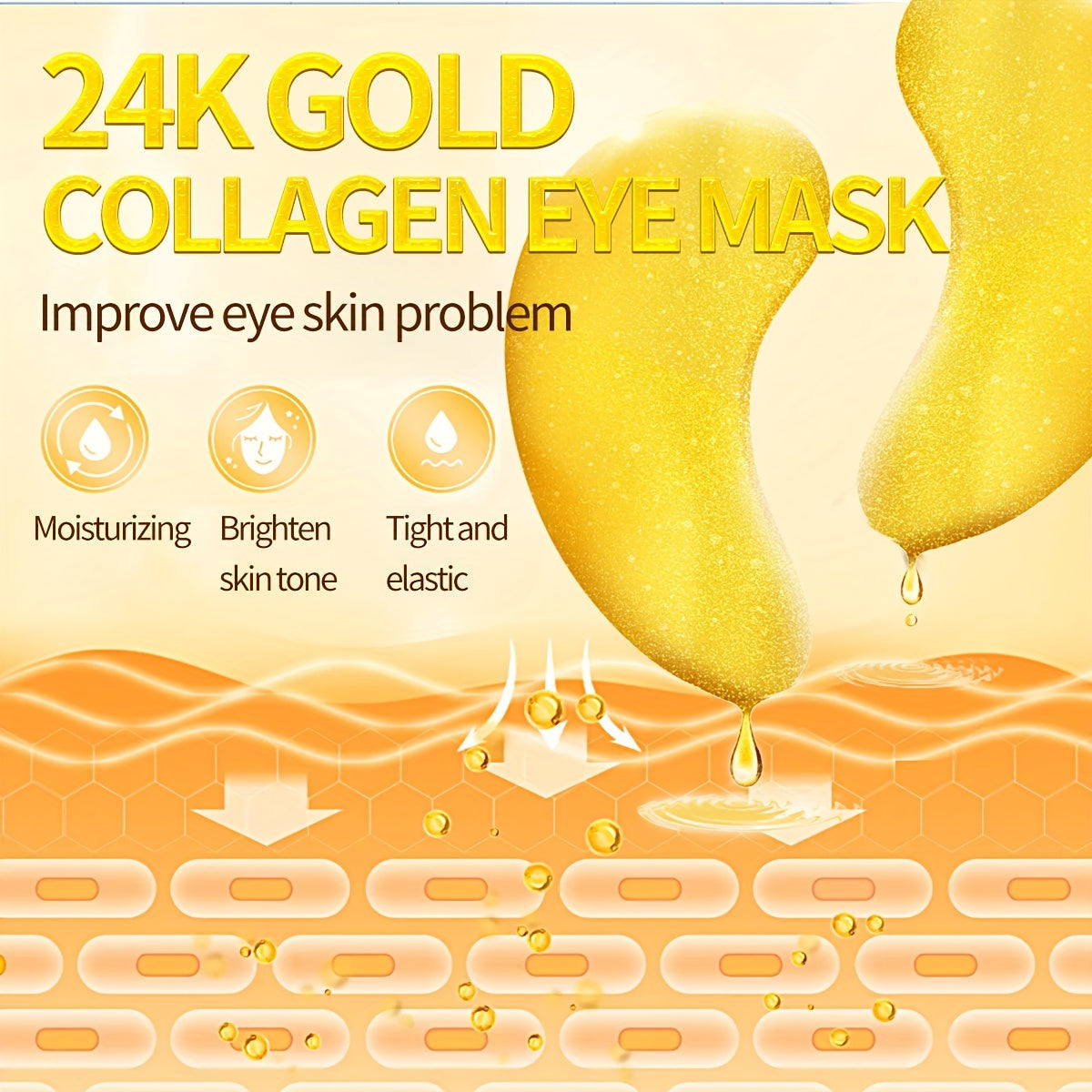 Collagen Golden Eye Mask Firms Skin Diminishes Eye Bags Dark Circles