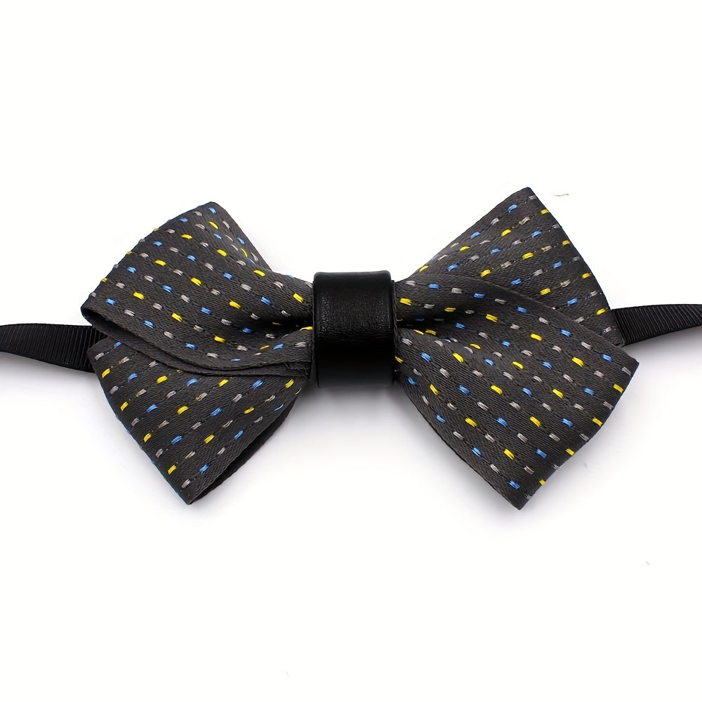 Classic Dotted Bow Tie Solid Bowknot for Women Men
