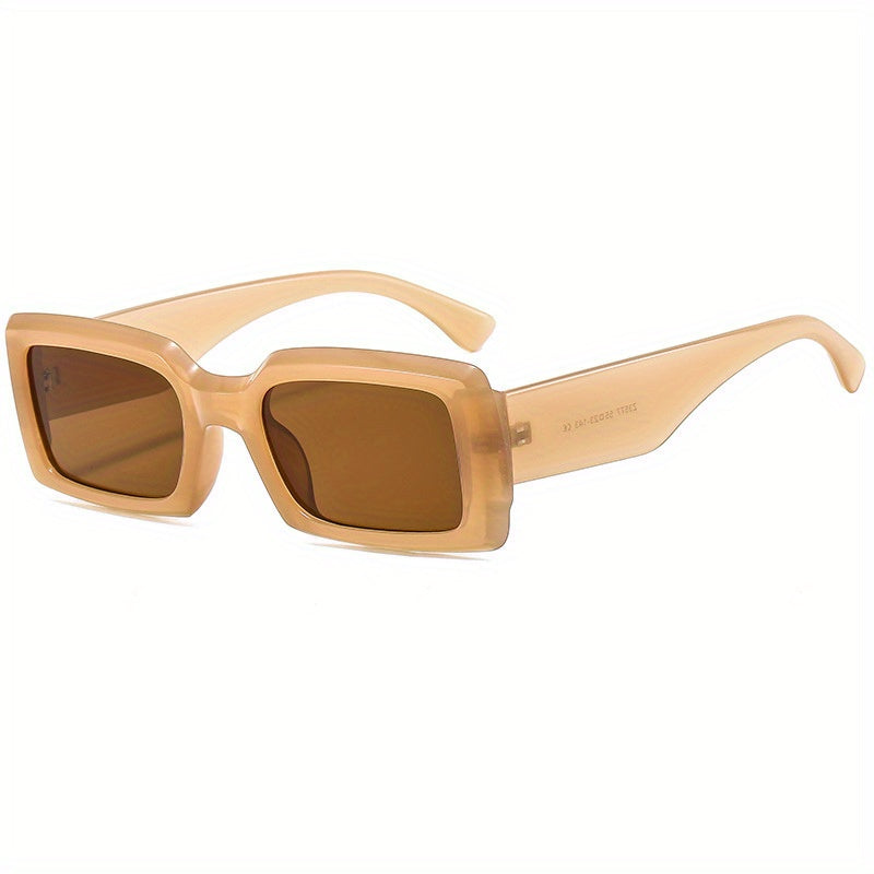 Y2K Rectangle Sunglasses UV400 Sun Shades For Beach Travel