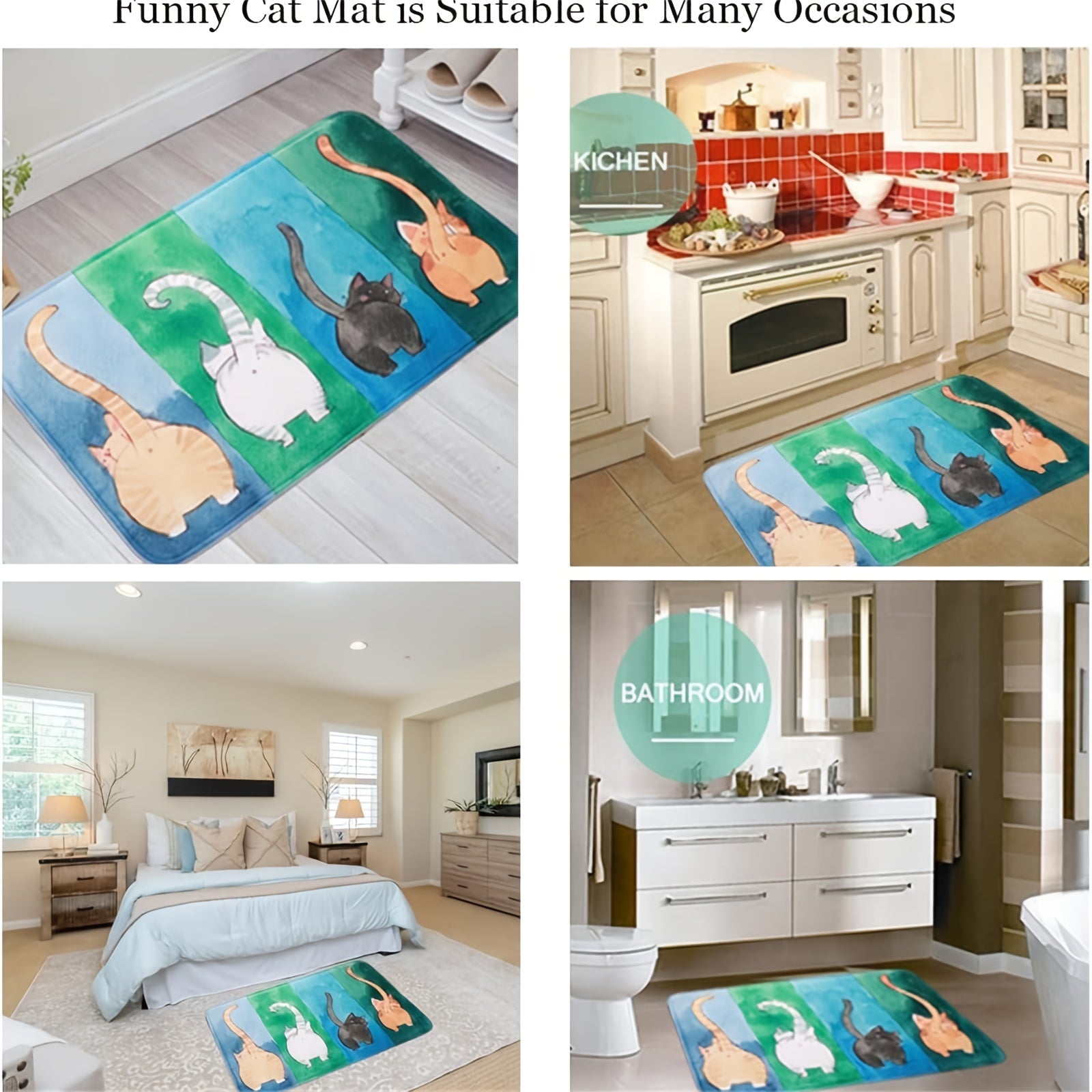 Soft Four Kitten Doormat 15 75x23 62in Welcome Guests with Style and Comfort