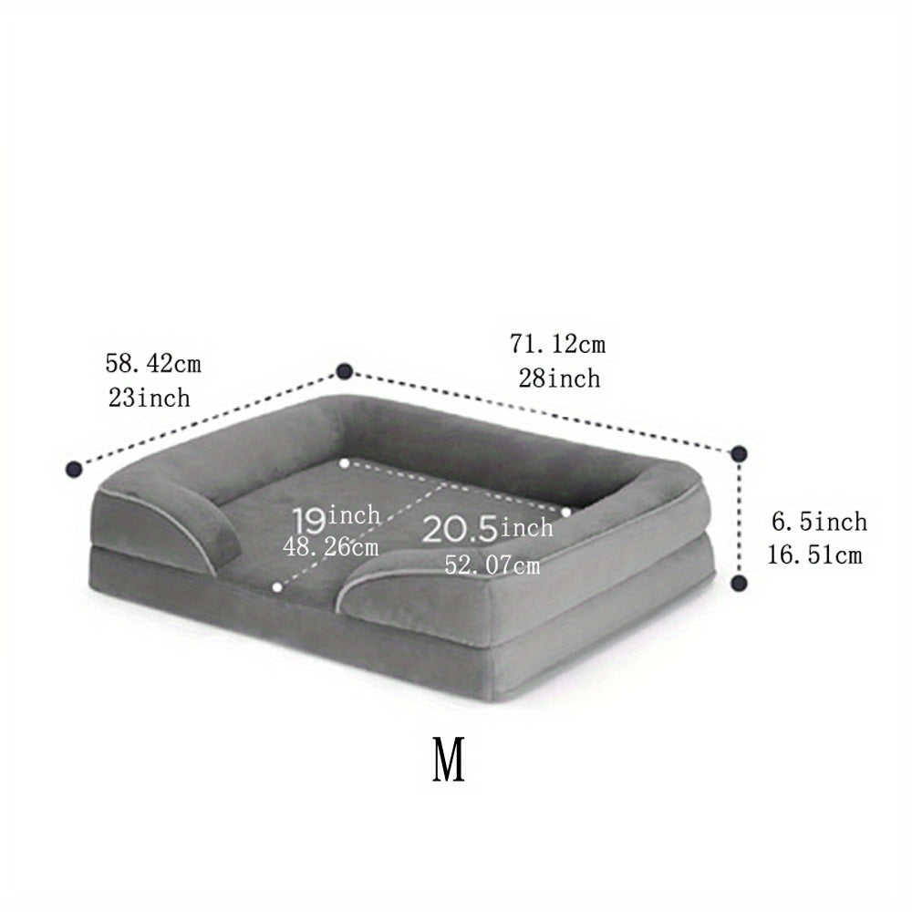 Medium Dog Orthopedic Bed Removable Washable Cover Waterproof Lining
