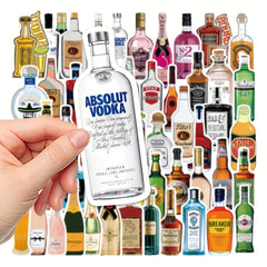 56pcs Famous Wine Series Graffiti Stickers for Helmet Laptop Water Glass DIY