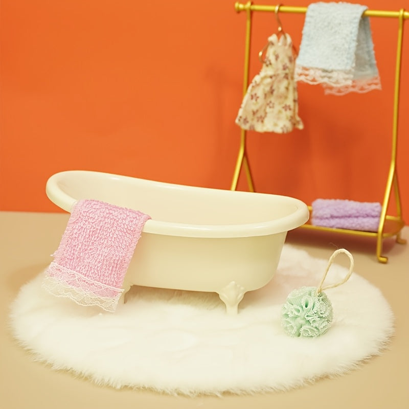 Nordic Style Bathtub Dollhouse Furniture Set