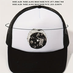 Astronaut Planet Trucker Hat Baseball Cap Sunshade Dad Hat