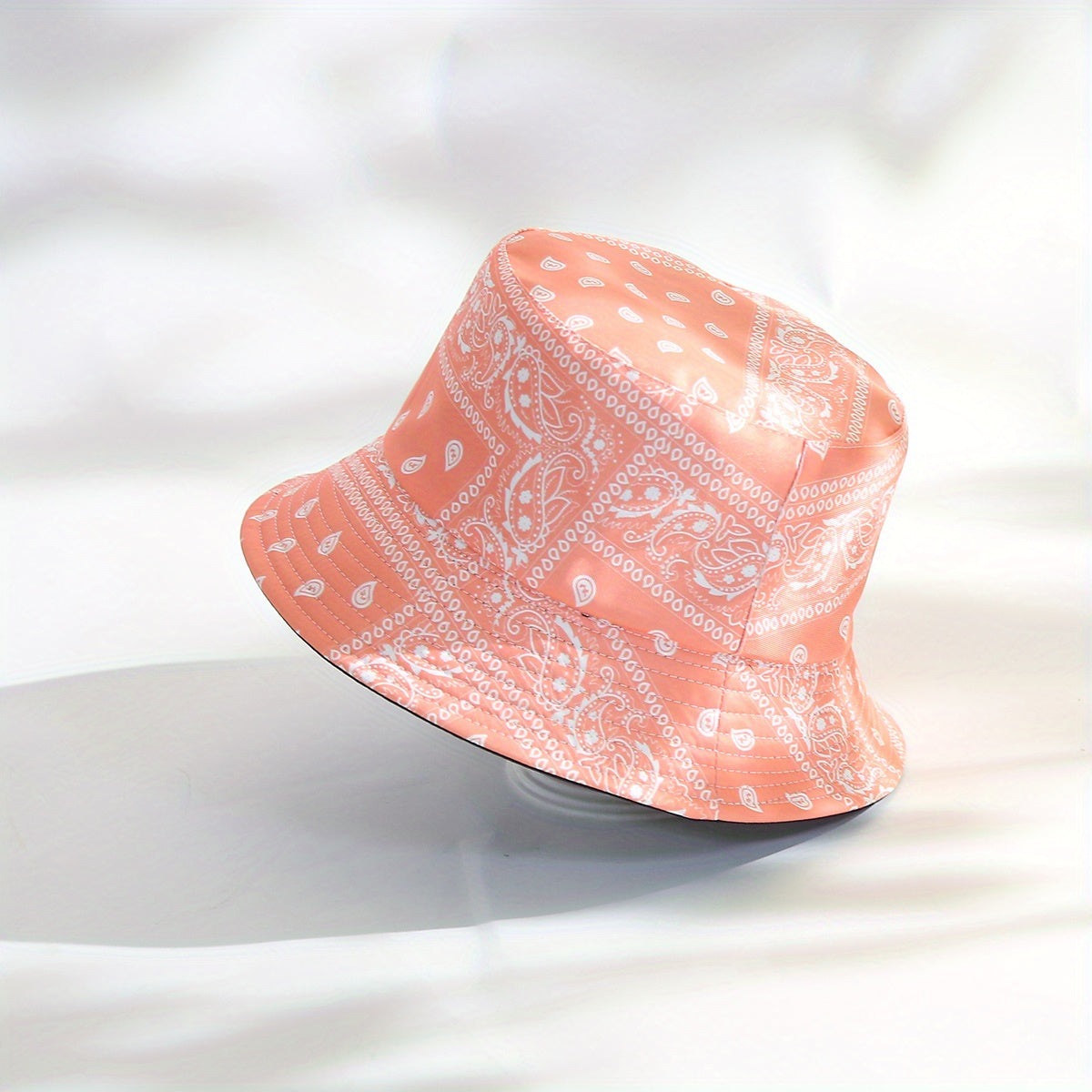 Paisley Pattern Bucket Hat Ethnic Style Couple Sunshade