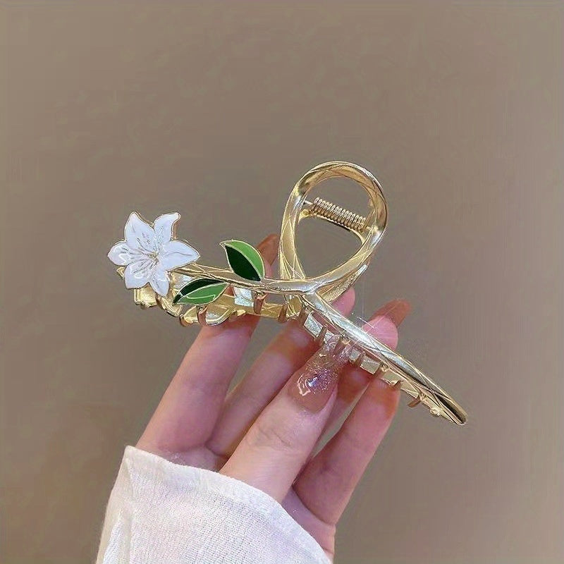 Vintage Flower Hair Clip with Daffodils & Four Flowers Fairy Hair Claw