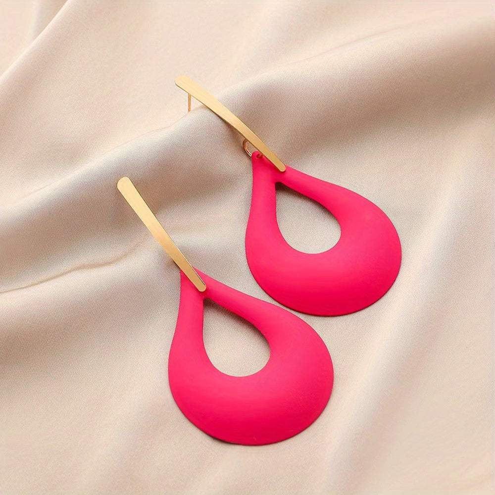 Boho Teardrop Dangle Earrings 18K Plated Jewelry Gift
