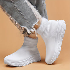 Mesh Slip-On Breathable Running Shoes Comfortable Shock Absorption