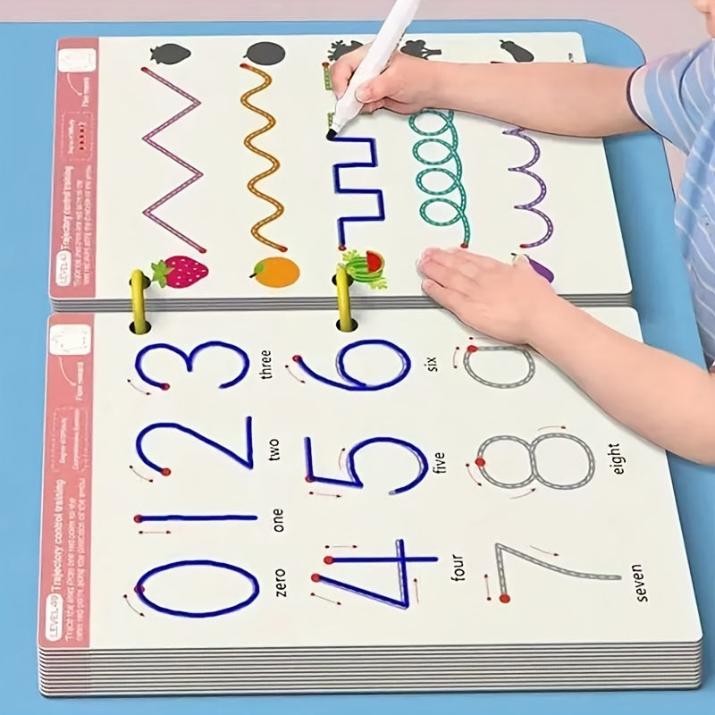 Reusable Practice Book Set with Pens and Stickers