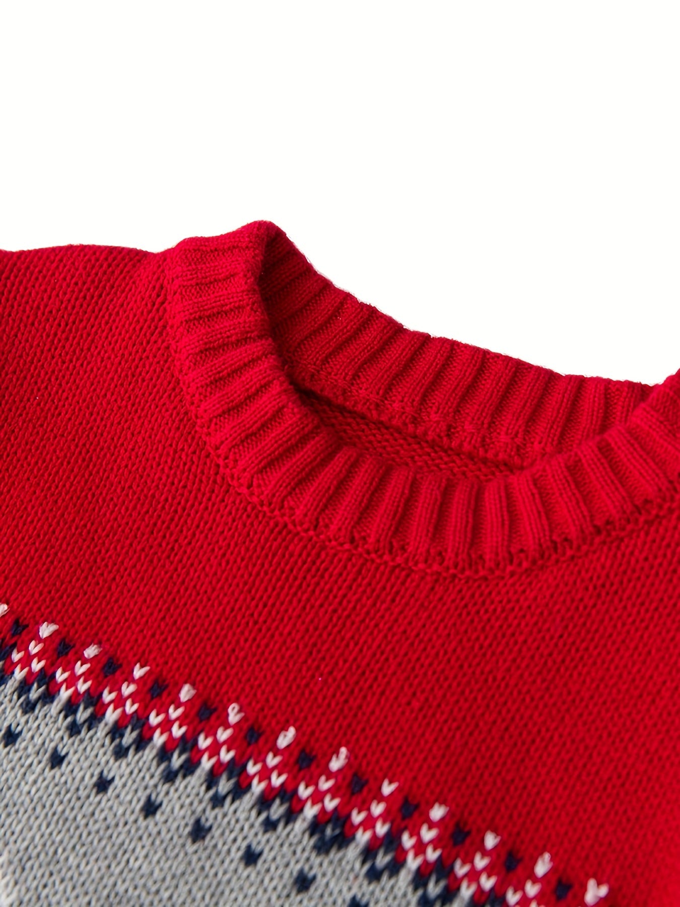 Christmas Sweater Baby Jumpsuit Cartoon Graphic Long Sleeve Creeper Clothes