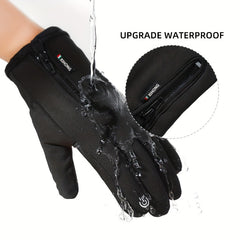 Winter Zipper Fishing Gloves Non slip Touch Screen Windproof Gloves