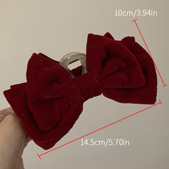 Large Velvet Bow Hair Clip Women's Hair Accessories