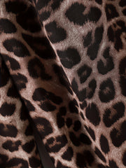 Women's Plus Leopard Print High Rise Wide Leg Pants