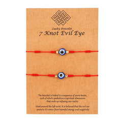 2pcs Devil Eye Knot Adjustable Bracelets