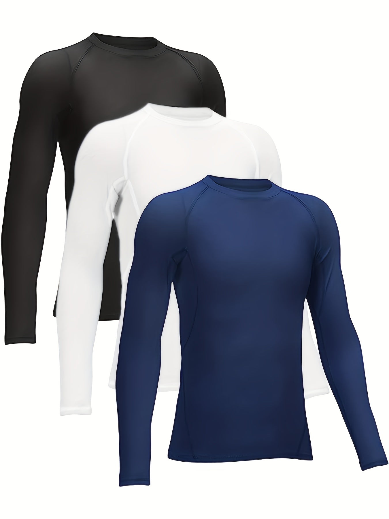 3-Pack Kids Long Sleeve Sports Tops for Boys and Girls