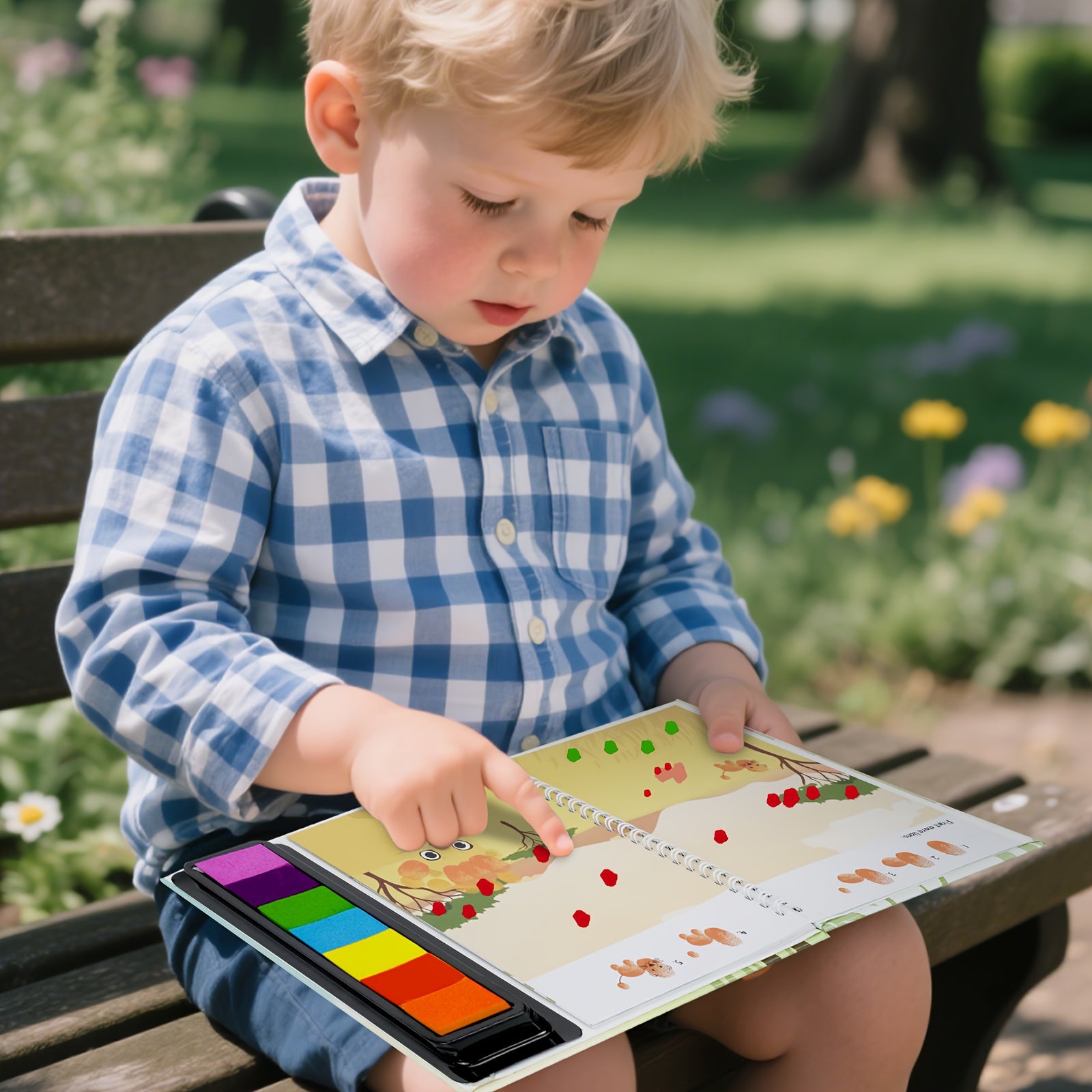 Colorful Finger Painting Book for Kids