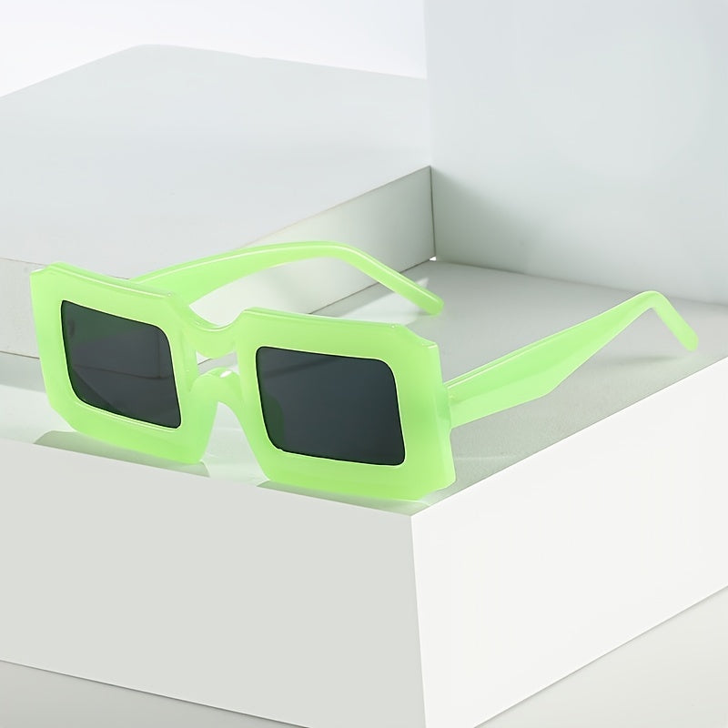 Square Frame Candy Sunglasses Y2K Stylish Shades Eyeglasses