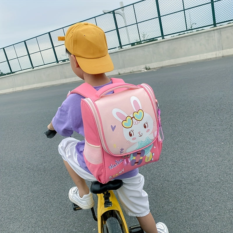 Kids' Cartoon Schoolbag Lightweight Backpack Rabbit Astronaut Kindergarten Bag
