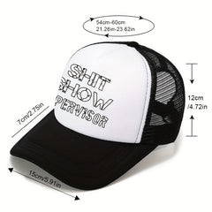 Interesting Words Print Men's Mesh Sun Hat