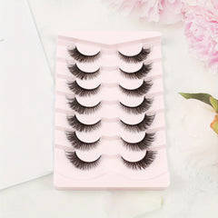 7 Pairs False Eyelashes Cat Eye Lashes