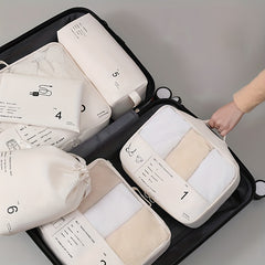 6pc Zipper Travel Storage Bag Mesh Clothing Sort