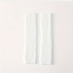 Solid Ribbed Leg Warmers All math Socks Women's Stockings & Hosiery