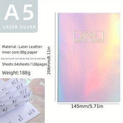 Colorful A5 English Calendar Book Laser Starlight Thin Weekly Notebook