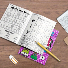 Phonics Activity Workbook: Master Vowel Sounds Reading & Writing for Kids