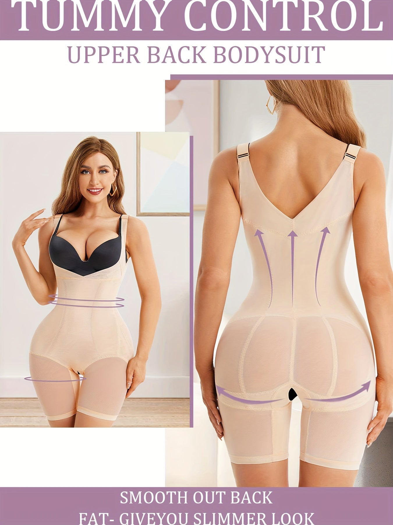 Crotch Bodysuit Tummy Control Butt Lift Shaper Women's Underwear
