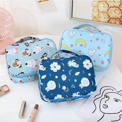Cartoon Pattern Cube Travel Cosmetics Wash Bag Lightweight Storage Organizer
