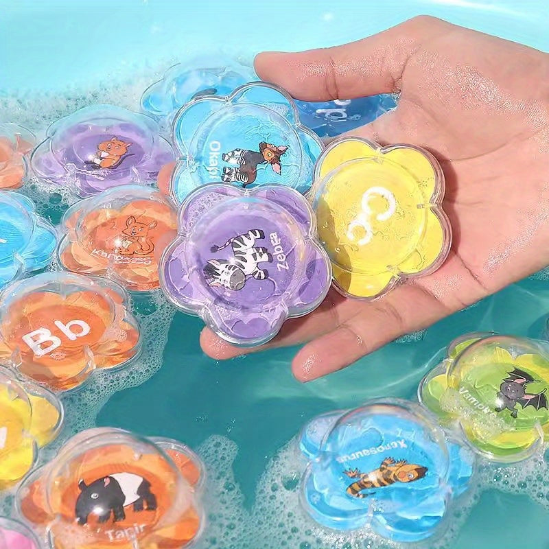 Floating Bath Learning Toys Alphabet Number Animal Water Play Set
