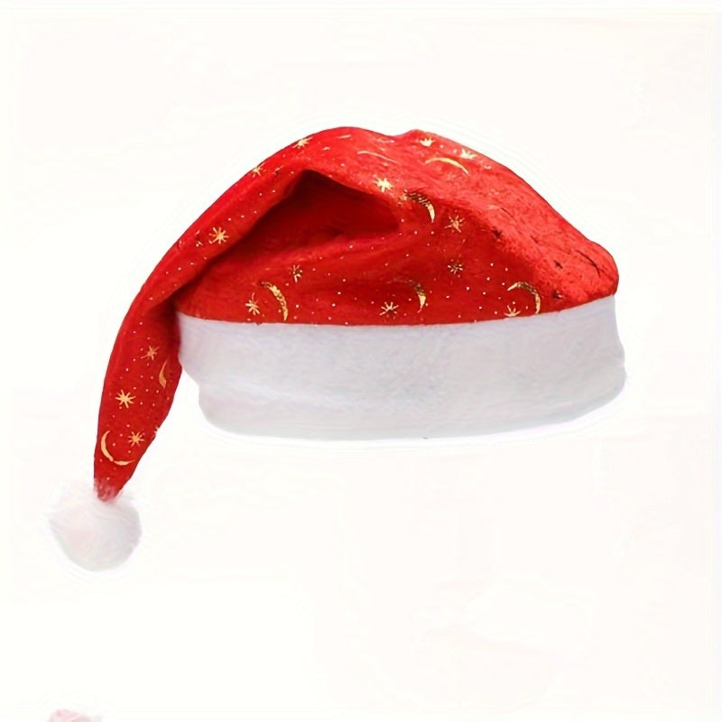 Bright Red Golden Snow Star Moon Christmas Decoration