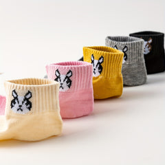 10 Pairs Cartoon Dog Print Socks Women's Stockings