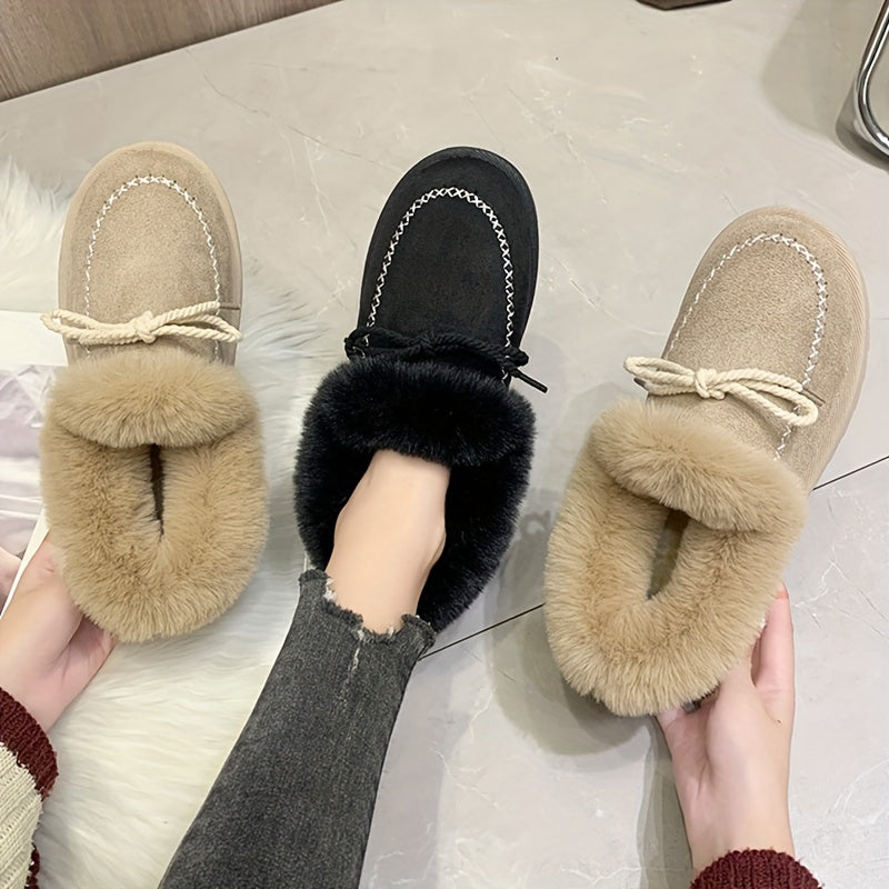 Women's Non-slip Winter Snow Shoes Fleece Ankle Boots
