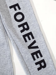 Kid Girls' Street Portrait & Letter Print Jogger Sweatpants