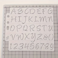 Alphabet Letter Stencils Template for Painting Scrapbooking Embossing