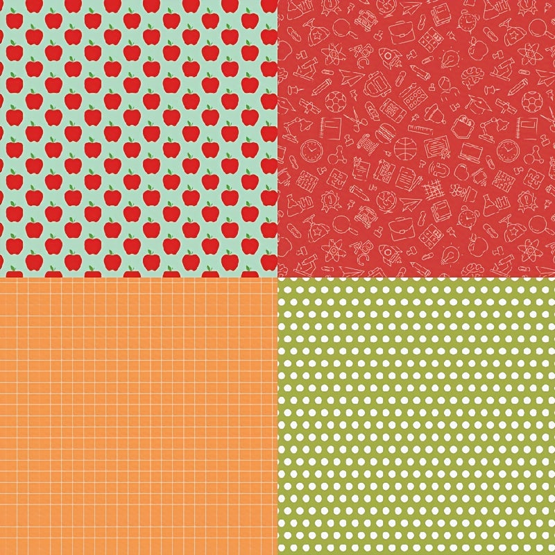 24sheets Back To School Theme Scrapbooking DIY Paper