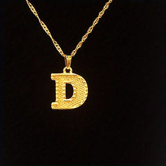 Golden Initial A Pendant Necklace Dainty Letter A Charm Alphabets Jewelry