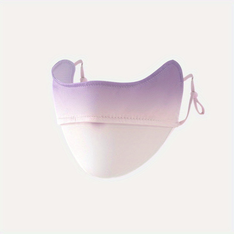 Sunproof Ice Mask Gradient Ear Hook Elastic Mask UV Protection Face Covering