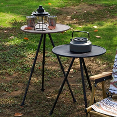 Portable Adjustable Height Round Table for Camping