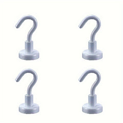 4pcs Magnetic Hooks 11.34 KG Pulling Force Various Colors