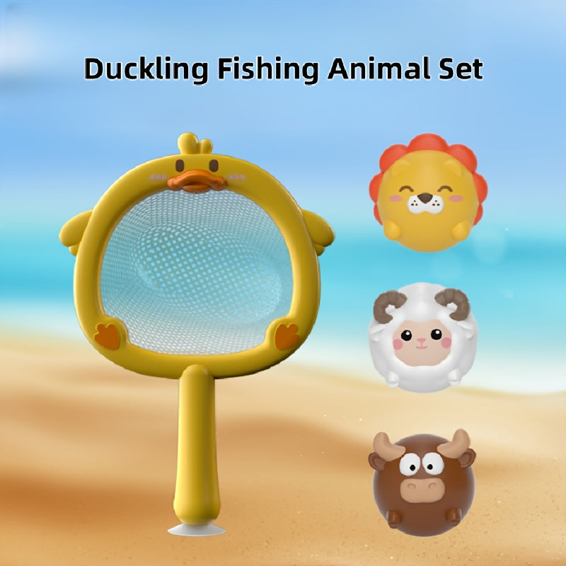 Net Catch Animal Bath Toy Floating Bathroom Play Toy PVC Toy