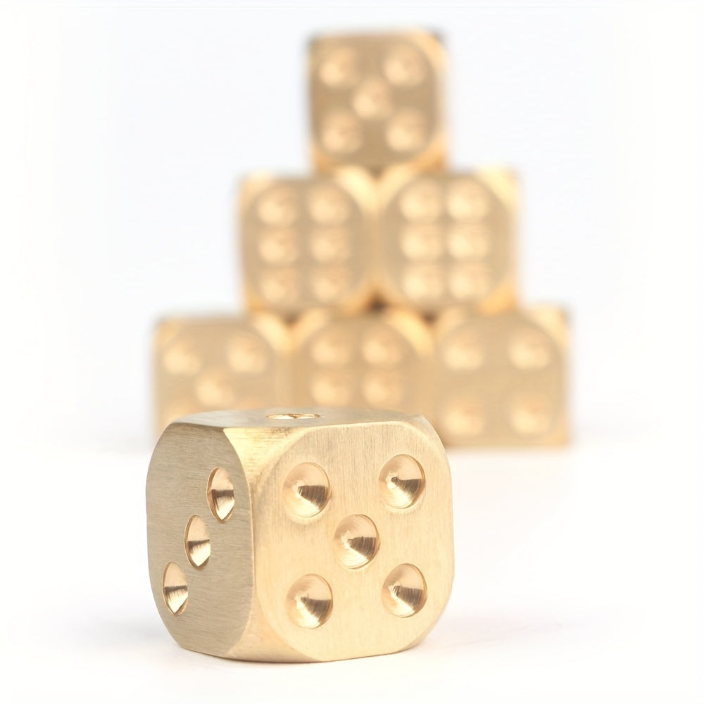 Brass & Copper Dice Set for Bar Games
