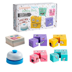 Magic Face Changing Wooden Cube Building Blocks Set